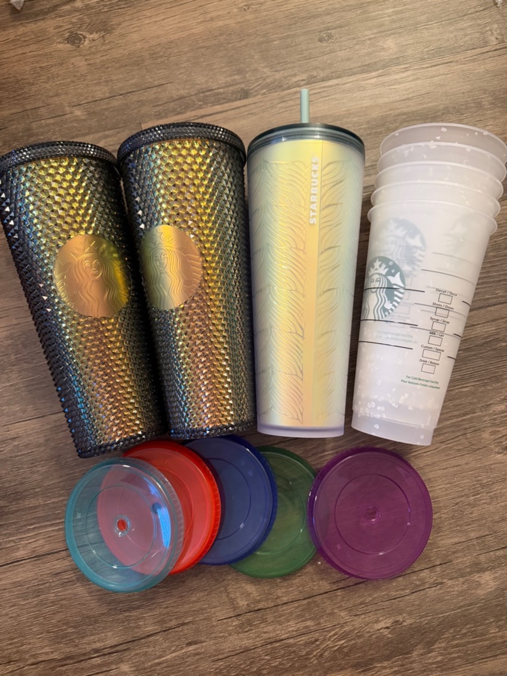 All new. Comes with straws.
